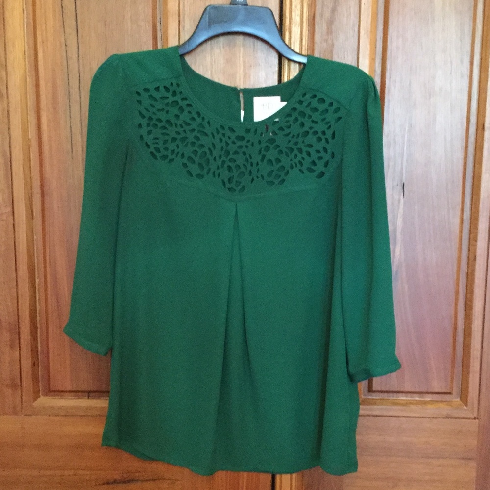 Beautiful Green Web Top - size 0